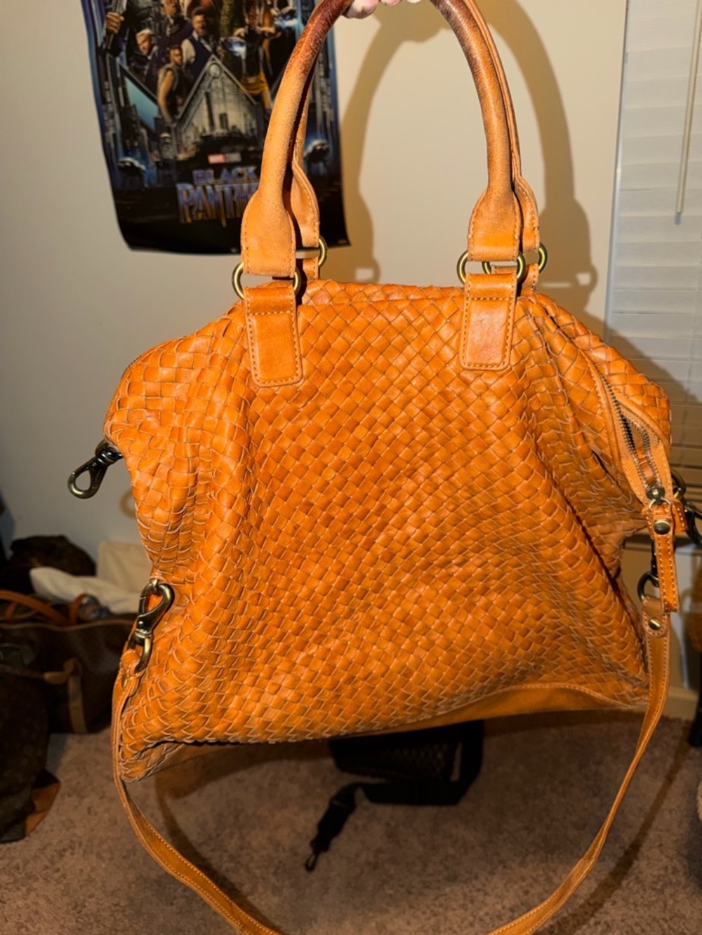 Sondra Roberts Woven Leather Tote